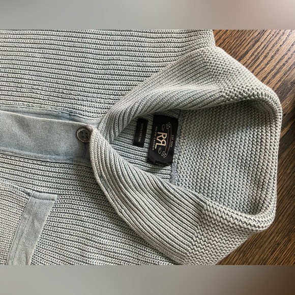 RRL shawl collar cardigan light blue - Picture 2 of 8